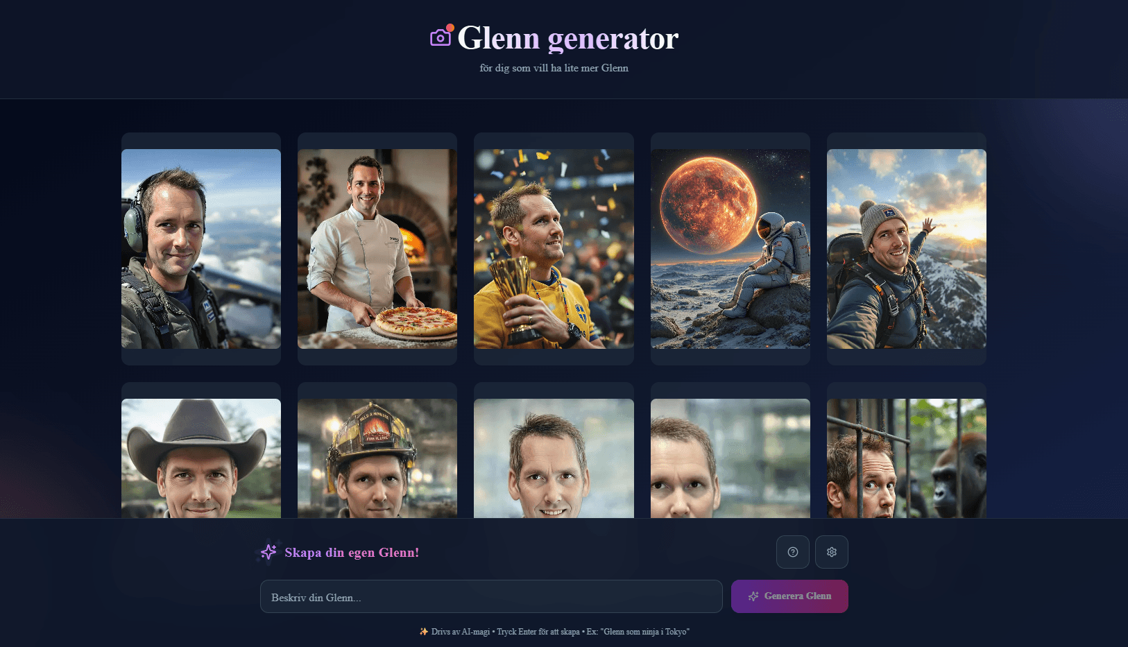 Screenshot of Glennerator